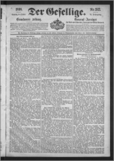 Der Gesellige : Graudenzer Zeitung 1898.10.16, Jg. 73, No. 243