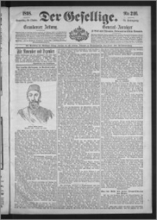 Der Gesellige : Graudenzer Zeitung 1898.10.20, Jg. 73, No. 246