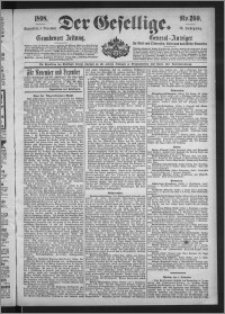 Der Gesellige : Graudenzer Zeitung 1898.11.05, Jg. 73, No. 260