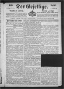 Der Gesellige : Graudenzer Zeitung 1898.11.08, Jg. 73, No. 262