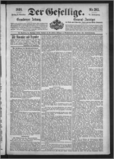 Der Gesellige : Graudenzer Zeitung 1898.11.11, Jg. 73, No. 265