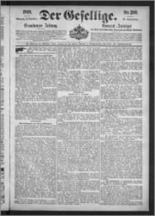 Der Gesellige : Graudenzer Zeitung 1898.11.16, Jg. 73, No. 269