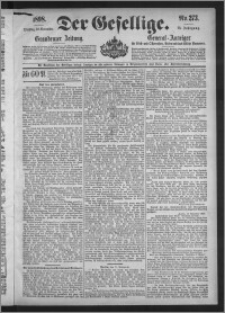 Der Gesellige : Graudenzer Zeitung 1898.11.22, Jg. 73, No. 273