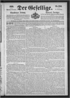 Der Gesellige : Graudenzer Zeitung 1898.11.30, Jg. 73, No. 280