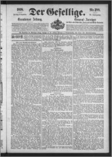Der Gesellige : Graudenzer Zeitung 1898.12.09, Jg. 73, No. 288