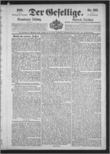Der Gesellige : Graudenzer Zeitung 1898.12.28, Jg. 73, No. 303