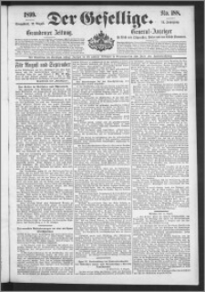 Der Gesellige : Graudenzer Zeitung 1899.08.12, Jg. 74, No. 188