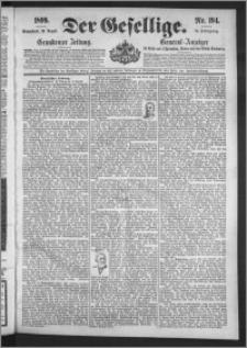 Der Gesellige : Graudenzer Zeitung 1899.08.19, Jg. 74, No. 194