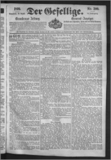 Der Gesellige : Graudenzer Zeitung 1899.08.26, Jg. 74, No. 200