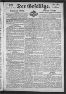 Der Gesellige : Graudenzer Zeitung 1899.08.31, Jg. 74, No. 204