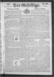 Der Gesellige : Graudenzer Zeitung 1899.09.06, Jg. 74, No. 209