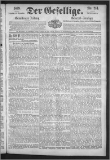 Der Gesellige : Graudenzer Zeitung 1899.09.12, Jg. 74, No. 214
