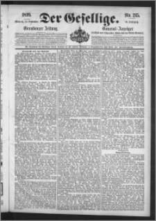 Der Gesellige : Graudenzer Zeitung 1899.09.13, Jg. 74, No. 215