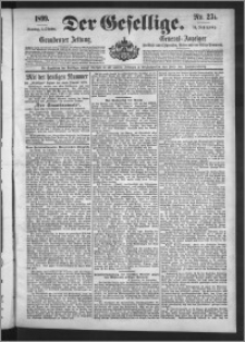 Der Gesellige : Graudenzer Zeitung 1899.10.01, Jg. 74, No. 231