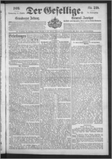 Der Gesellige : Graudenzer Zeitung 1899.10.12, Jg. 74, No. 240