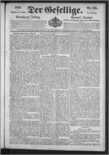 Der Gesellige : Graudenzer Zeitung 1899.10.18, Jg. 74, No. 245