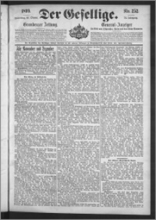 Der Gesellige : Graudenzer Zeitung 1899.10.26, Jg. 74, No. 252