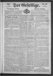 Der Gesellige : Graudenzer Zeitung 1899.11.03, Jg. 74, No. 259