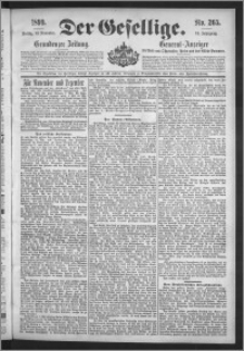 Der Gesellige : Graudenzer Zeitung 1899.11.10, Jg. 74, No. 265