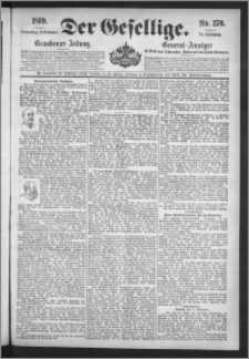 Der Gesellige : Graudenzer Zeitung 1899.11.16, Jg. 74, No. 270