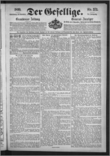 Der Gesellige : Graudenzer Zeitung 1899.11.18, Jg. 74, No. 272