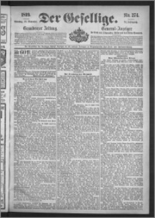 Der Gesellige : Graudenzer Zeitung 1899.11.21, Jg. 74, No. 274