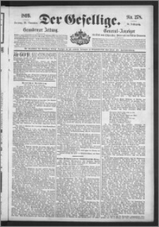 Der Gesellige : Graudenzer Zeitung 1899.11.26, Jg. 74, No. 278