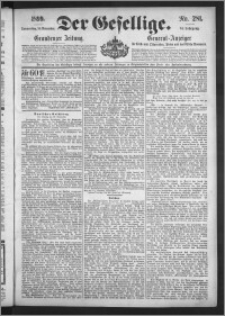 Der Gesellige : Graudenzer Zeitung 1899.11.30, Jg. 74, No. 281