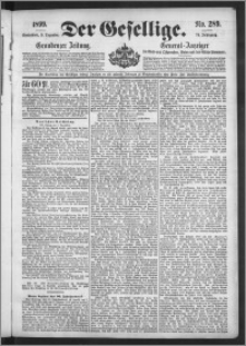 Der Gesellige : Graudenzer Zeitung 1899.12.09, Jg. 74, No. 289