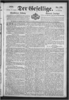 Der Gesellige : Graudenzer Zeitung 1899.12.12, Jg. 74, No. 291
