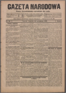 Gazeta Narodowa : pismo chrzescijańsko-narodowe dla Ludu 1925.09.22, R. 3, nr 88