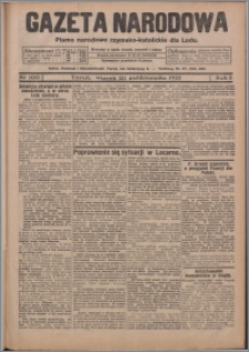 Gazeta Narodowa : pismo chrzescijańsko-narodowe dla Ludu 1925.10.20, R. 3, nr 100