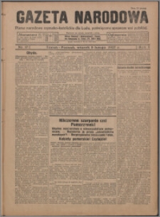 Gazeta Narodowa : pismo narodowe rzymsko-katolickie dla Ludu, poświęcone sprawom wsi polskiej 1927.02.08, R. 5, nr 17