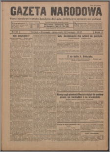 Gazeta Narodowa : pismo narodowe rzymsko-katolickie dla Ludu, poświęcone sprawom wsi polskiej 1927.02.10, R. 5, nr 18