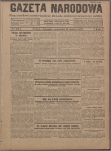 Gazeta Narodowa : pismo narodowe rzymsko-katolickie dla Ludu, poświęcone sprawom wsi polskiej 1927.03.17, R. 5, nr 33