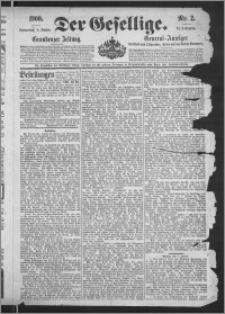 Der Gesellige : Graudenzer Zeitung 1900.01.04, Jg. 74, No. 2