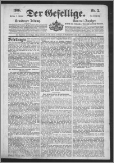 Der Gesellige : Graudenzer Zeitung 1900.01.05, Jg. 74, No. 3