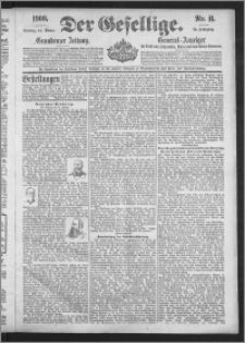 Der Gesellige : Graudenzer Zeitung 1900.01.14, Jg. 74, No. 11