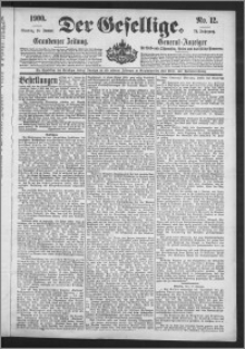 Der Gesellige : Graudenzer Zeitung 1900.01.16, Jg. 74, No. 12