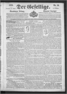 Der Gesellige : Graudenzer Zeitung 1900.01.18, Jg. 74, No. 14