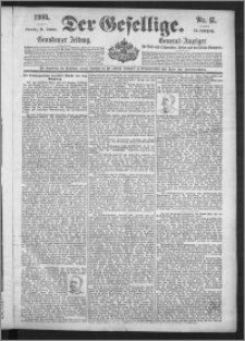 Der Gesellige : Graudenzer Zeitung 1900.01.21, Jg. 74, No. 17