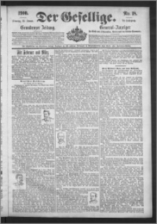 Der Gesellige : Graudenzer Zeitung 1900.01.23, Jg. 74, No. 18