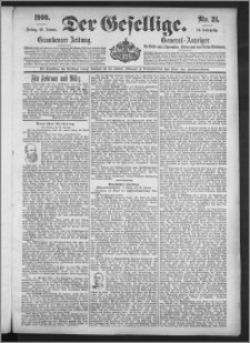 Der Gesellige : Graudenzer Zeitung 1900.01.26, Jg. 74, No. 21
