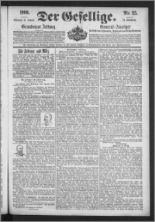 Der Gesellige : Graudenzer Zeitung 1900.01.31, Jg. 74, No. 25