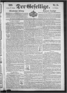Der Gesellige : Graudenzer Zeitung 1900.02.23, Jg. 74, No. 45