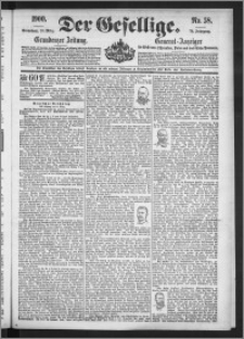 Der Gesellige : Graudenzer Zeitung 1900.03.10, Jg. 74, No. 58