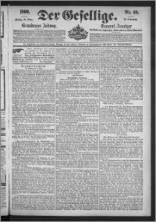 Der Gesellige : Graudenzer Zeitung 1900.03.23, Jg. 74, No. 69