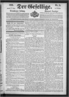 Der Gesellige : Graudenzer Zeitung 1900.03.25, Jg. 74, No. 71