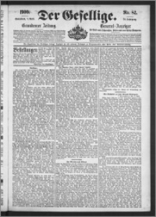 Der Gesellige : Graudenzer Zeitung 1900.04.07, Jg. 74, No. 82