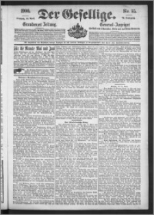 Der Gesellige : Graudenzer Zeitung 1900.04.25, Jg. 74, No. 95